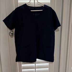 Just Love 3 Pocket Navy Scrub Top.